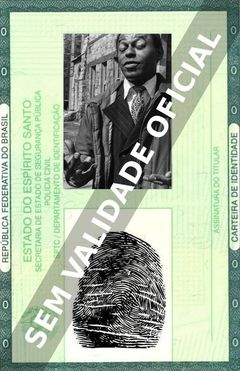 Imagem hipotética representando a carteira de identidade de Archie Shepp