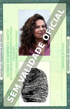 Imagem hipotética representando a carteira de identidade de Aretha