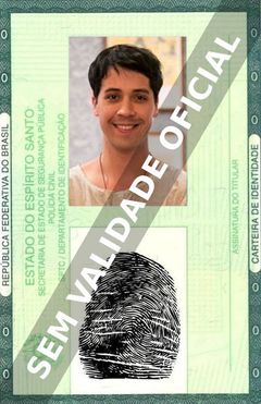 Imagem hipotética representando a carteira de identidade de Arlindo Lopes