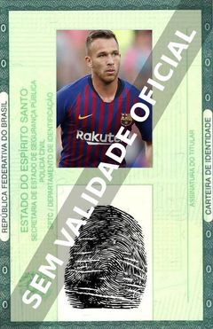 Imagem hipotética representando a carteira de identidade de Arthur Melo