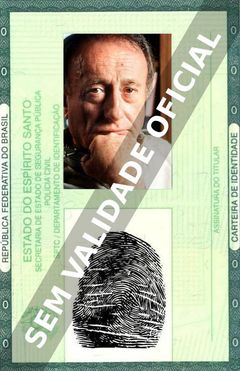 Imagem hipotética representando a carteira de identidade de Arturo Maly