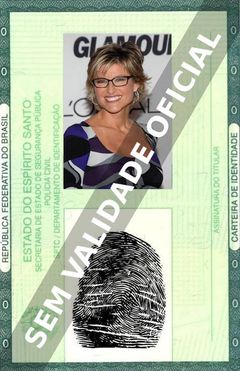 Imagem hipotética representando a carteira de identidade de Ashleigh Banfield