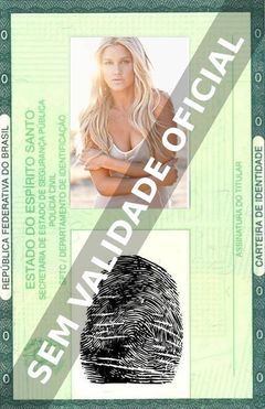 Imagem hipotética representando a carteira de identidade de Ashley Roberts