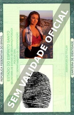 Imagem hipotética representando a carteira de identidade de Ashley Rose