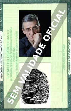 Imagem hipotética representando a carteira de identidade de Ashot Adamyan