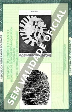 Imagem hipotética representando a carteira de identidade de Aurora Miranda