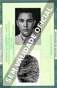 Imagem hipotética representando a carteira de identidade de Austin Mahone