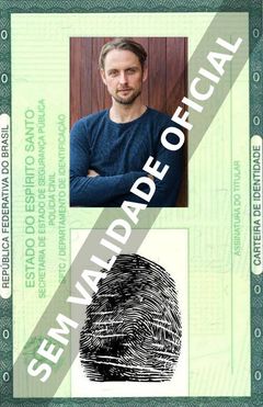 Imagem hipotética representando a carteira de identidade de Axel Schreiber