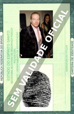 Imagem hipotética representando a carteira de identidade de Axl Rose