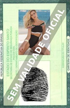 Imagem hipotética representando a carteira de identidade de Barbara França