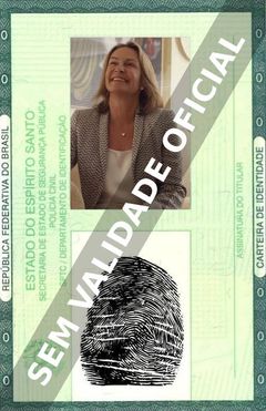 Imagem hipotética representando a carteira de identidade de Barbara Harris