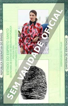 Imagem hipotética representando a carteira de identidade de Bárbara Lennie