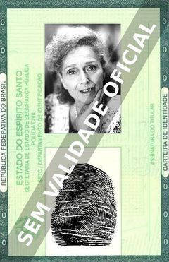 Imagem hipotética representando a carteira de identidade de Barbara Pilavin