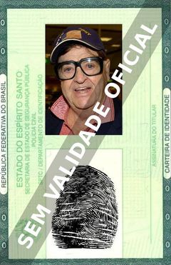 Imagem hipotética representando a carteira de identidade de Barney Martin