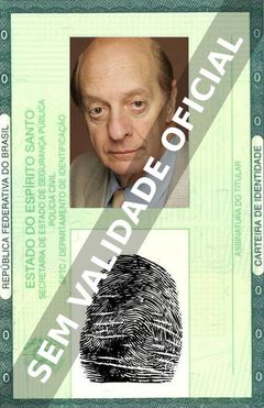 Imagem hipotética representando a carteira de identidade de Basil Hoffman