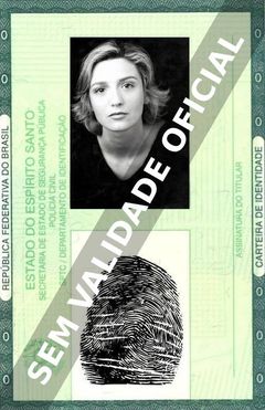 Imagem hipotética representando a carteira de identidade de Beatriz Batarda