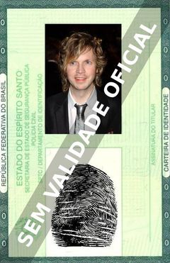 Imagem hipotética representando a carteira de identidade de Beck