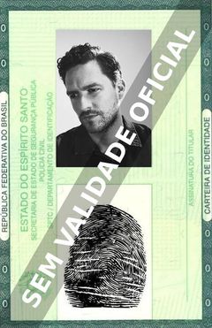 Imagem hipotética representando a carteira de identidade de Ben Aldridge