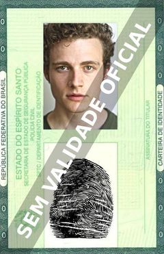 Imagem hipotética representando a carteira de identidade de Ben Rosenfield