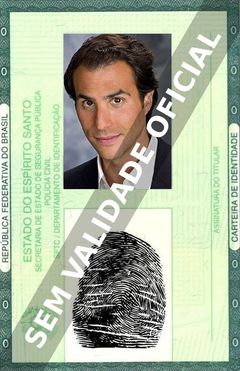 Imagem hipotética representando a carteira de identidade de Ben Silverman