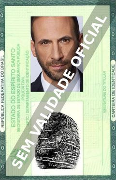 Imagem hipotética representando a carteira de identidade de Bernardo De Paula