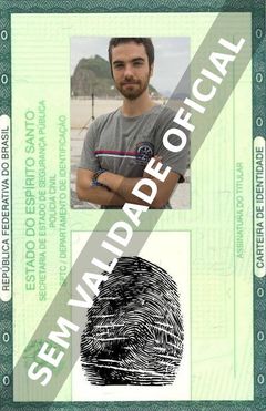 Imagem hipotética representando a carteira de identidade de Bernardo Marinho