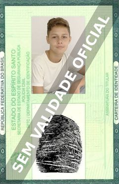 Imagem hipotética representando a carteira de identidade de Bernardo Marques
