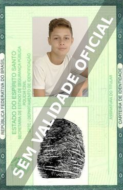 Imagem hipotética representando a carteira de identidade de Bernardo Marques