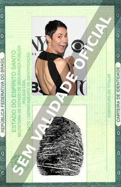 Imagem hipotética representando a carteira de identidade de Beth Malone