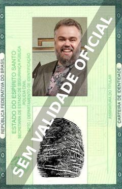 Imagem hipotética representando a carteira de identidade de Beto Vandesteen