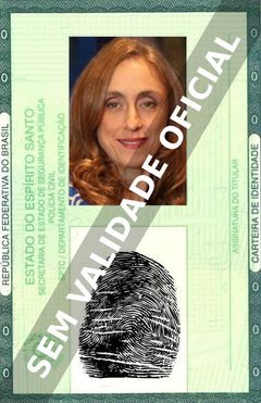 Imagem hipotética representando a carteira de identidade de Betty Gofman