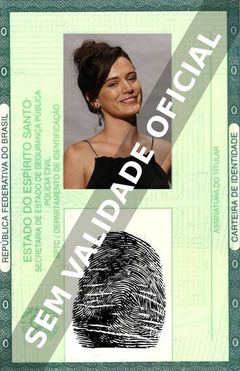 Imagem hipotética representando a carteira de identidade de Bianca Bin