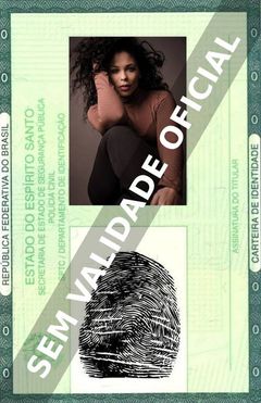Imagem hipotética representando a carteira de identidade de Blythe Howard