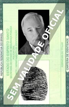 Imagem hipotética representando a carteira de identidade de Bob Buchholz