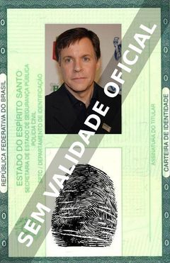 Imagem hipotética representando a carteira de identidade de Bob Costas