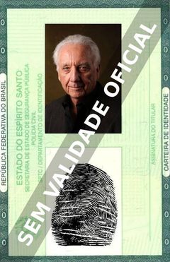 Imagem hipotética representando a carteira de identidade de Bob Gunton
