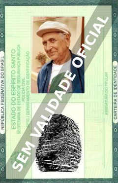 Imagem hipotética representando a carteira de identidade de Brandão Filho