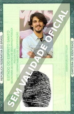Imagem hipotética representando a carteira de identidade de Brenno Leone