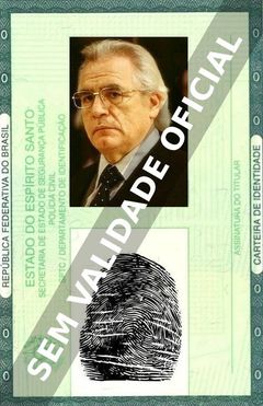 Imagem hipotética representando a carteira de identidade de Brian Cox