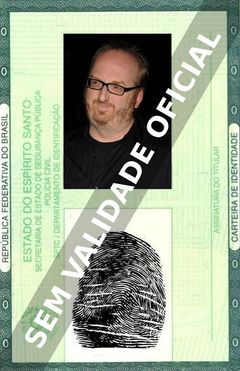 Imagem hipotética representando a carteira de identidade de Brian Posehn