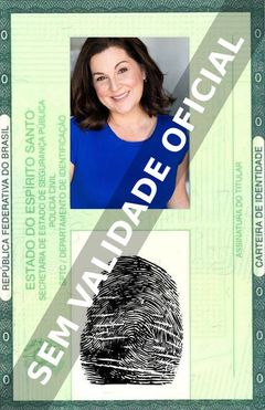 Imagem hipotética representando a carteira de identidade de Brooke Baumer