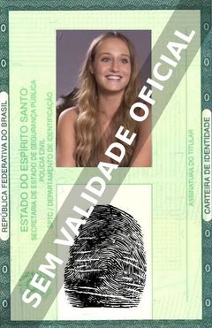 Imagem hipotética representando a carteira de identidade de Bruna Griphao