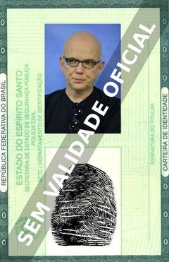 Imagem hipotética representando a carteira de identidade de Bruno Barreto