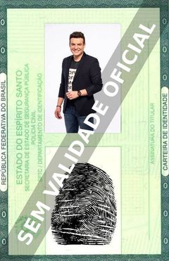 Imagem hipotética representando a carteira de identidade de Bruno Belutti