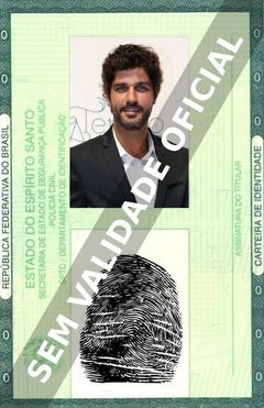 Imagem hipotética representando a carteira de identidade de Bruno Cabrerizo