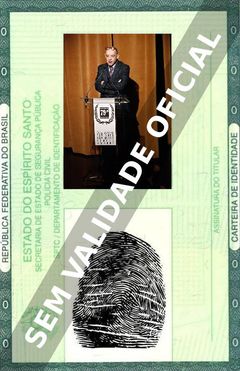 Imagem hipotética representando a carteira de identidade de Bruno Delbonnel