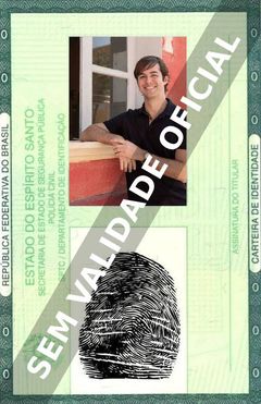 Imagem hipotética representando a carteira de identidade de Bruno Dubeux