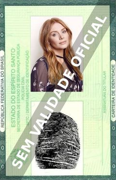 Imagem hipotética representando a carteira de identidade de Bryce Dallas Howard