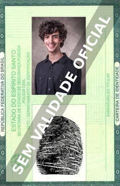 Imagem hipotética representando a carteira de identidade de Caio Horowicz