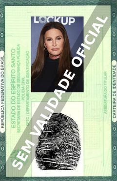Imagem hipotética representando a carteira de identidade de Caitlyn Jenner